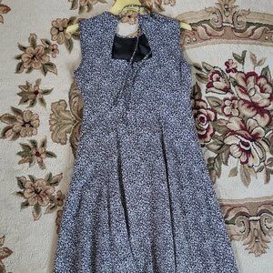 David Warren, sleeveless dress, black/white, size 10p, worn once